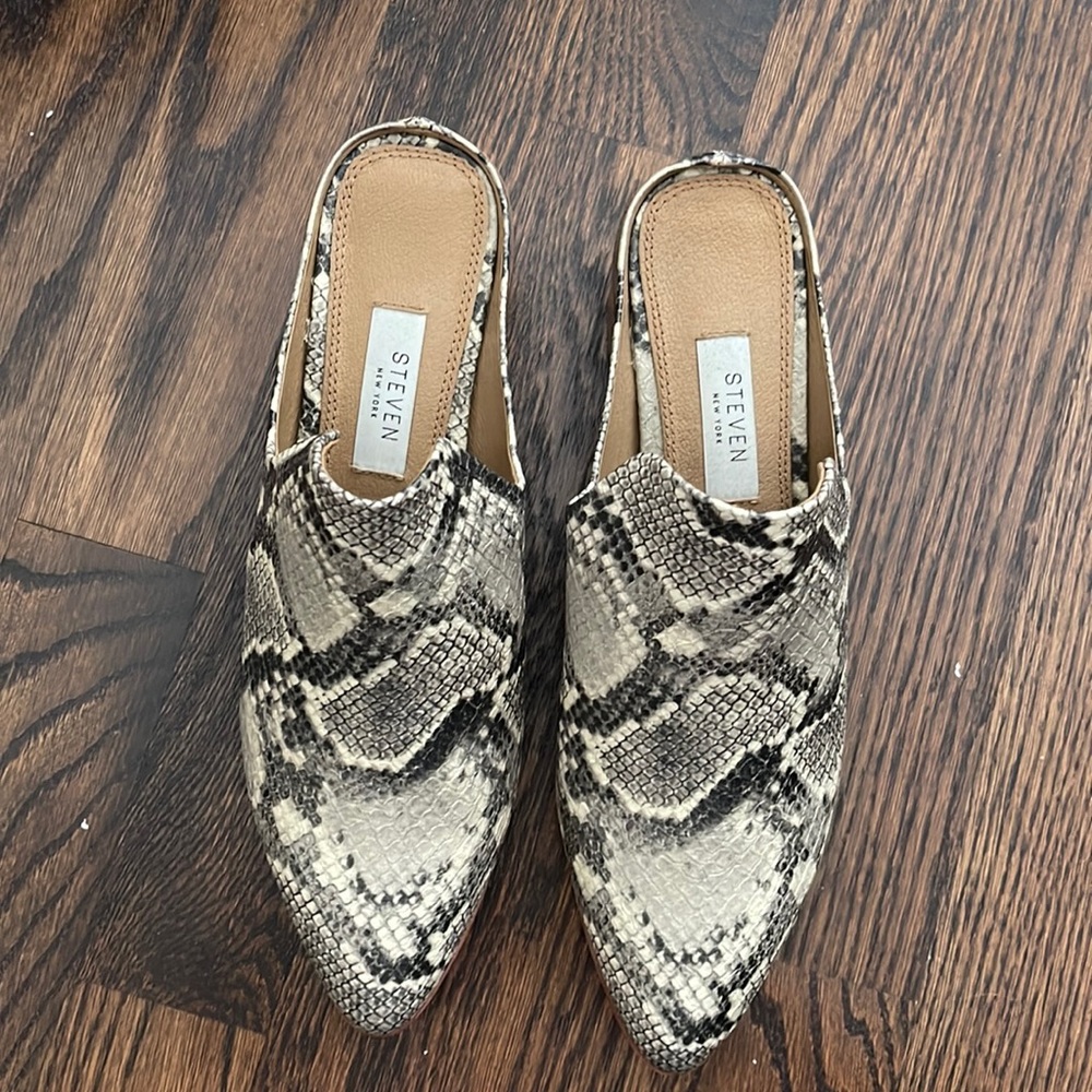 Steven New York SnakeSkin Mules - size 10 NWT